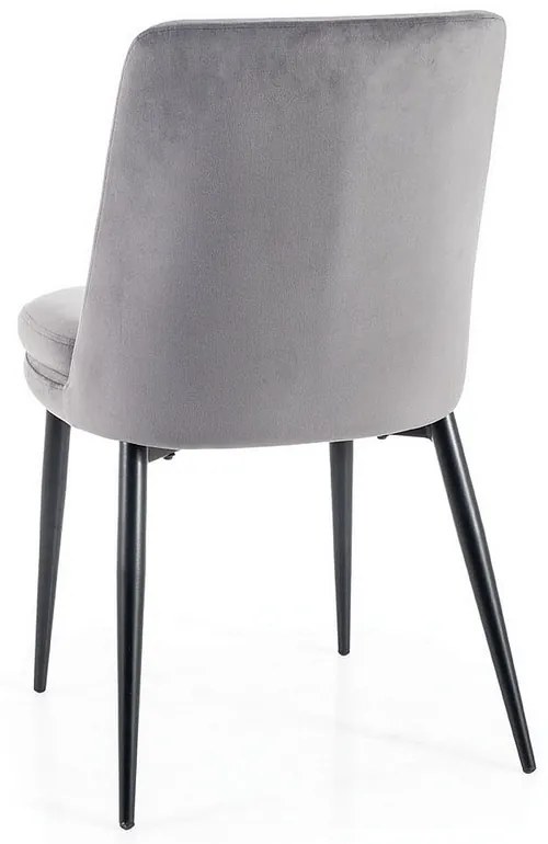 Scaun de bucaterie Kayla Velvet, gri