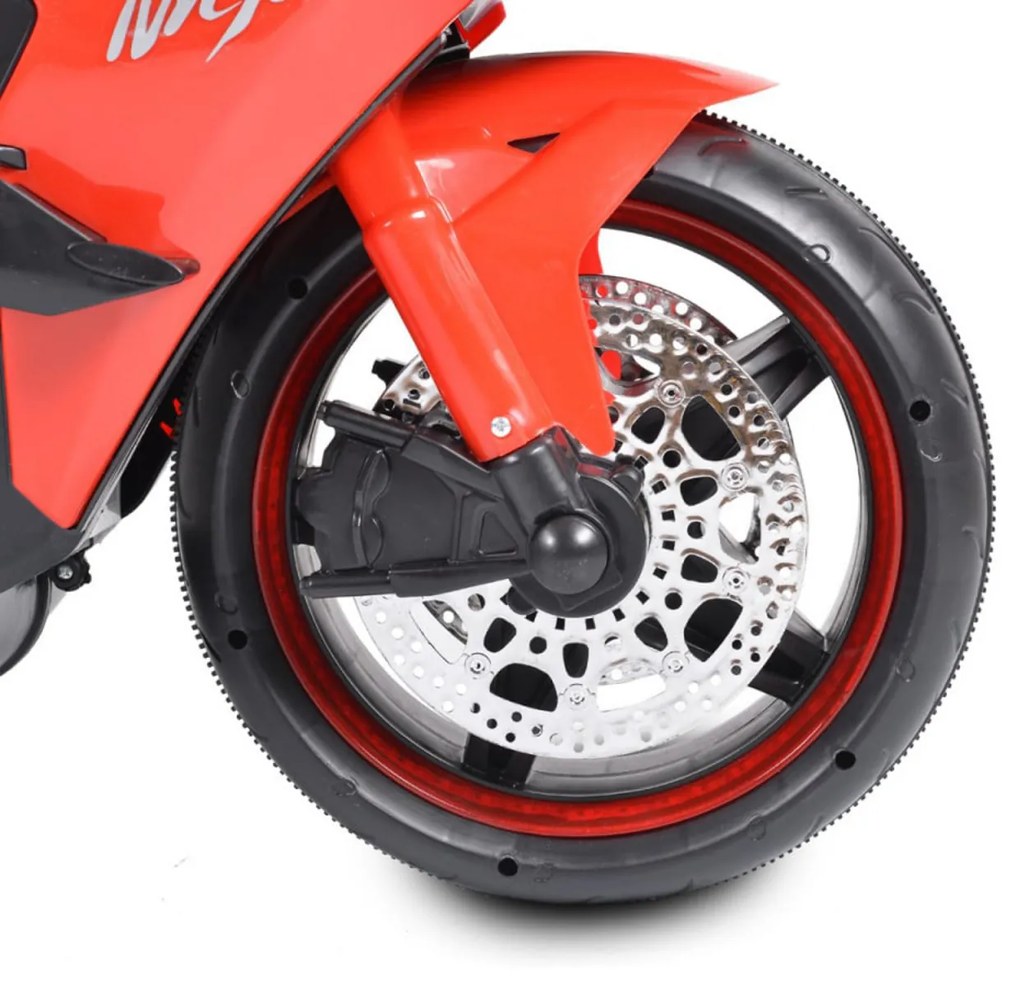 Motocicleta Electrica cu Acumulator Pentru Copii NOVOKIDS™ Ninja Premium Motocross, Viteza din maner, 3-8 ani, Max 30 kg, Cu Melodii si Lumini LED,