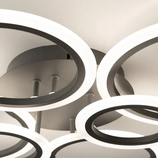 Lustră LED dimabilă aplicată Brilagi ORBITS LED/85W/230V 3000-6500K antracit + telecomandă