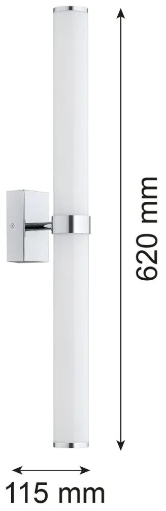 Aplica baie LED, Protectie IP44 otel cromat, sticla BATUMI 8925