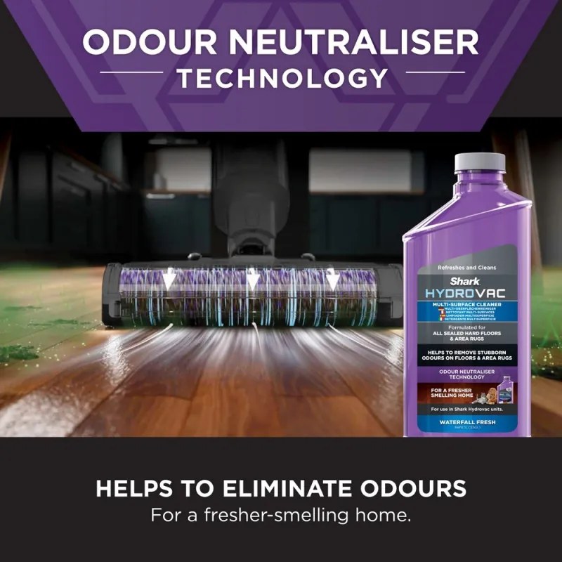 Aspirator vertical Shark HydroVac WD210EU, 170W, 0.5 L, 88 m², Auto-curatare, Autonomie 25 min, Gri