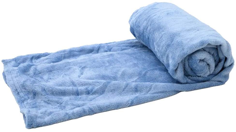 RECHIN de plus cu patura pentru copii in interior albastru
