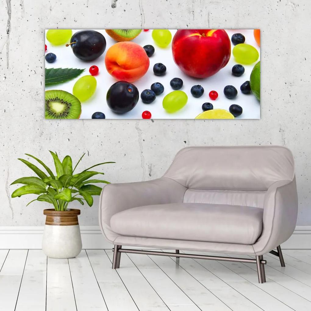 Tablou - fructe cu picături de apă (120x50 cm), în 40 de alte dimensiuni noi
