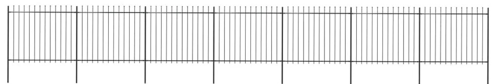 vidaXL Gard de grădină cu vârf tip suliță din oțel 1248x150 cm, negru