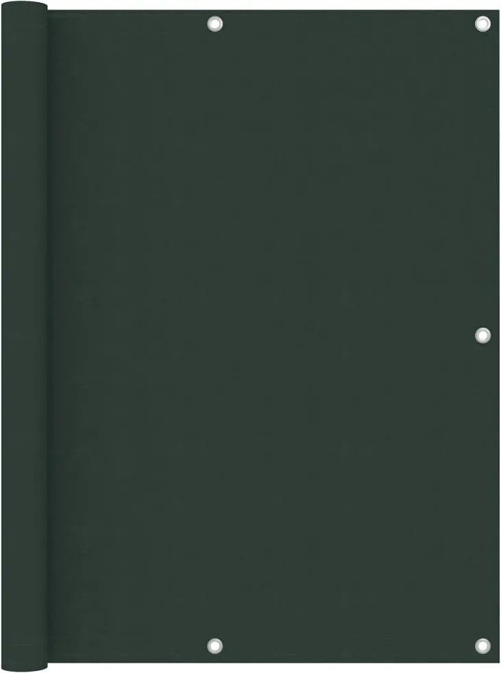 vidaXL Paravan de balcon, verde închis, 120 x 400 cm, țesătură oxford