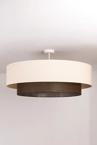 Brilagi - Lustru aplicat LED Boho, 3 x E27, 15 W, 230 V, diametru 80 cm, crem/maro