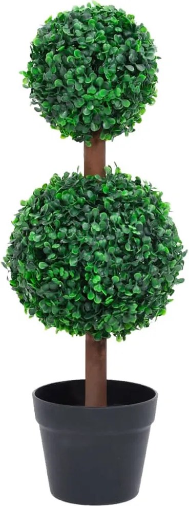 vidaXL Plantă artificială cimișir cu ghiveci, verde, 60cm, formă minge