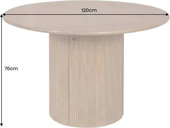 Masa cu spatiu de depozitare, lemn de mango TRES CHIC 120cm