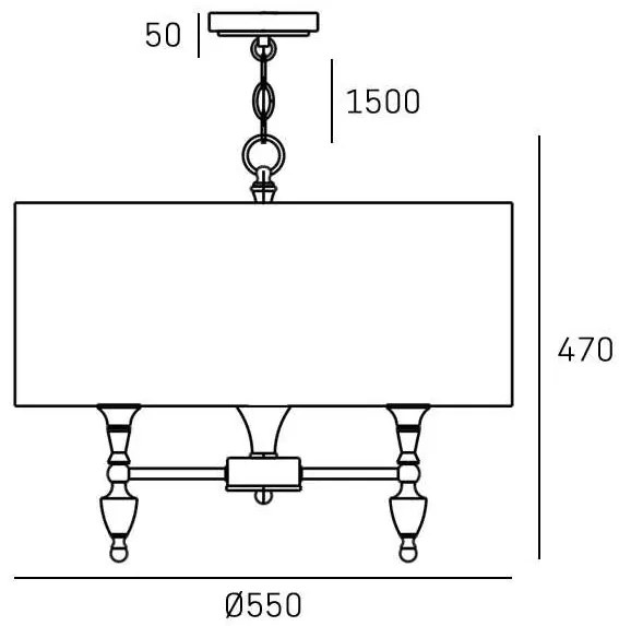 Candelabru design elegant AUSTIN auriu/alb