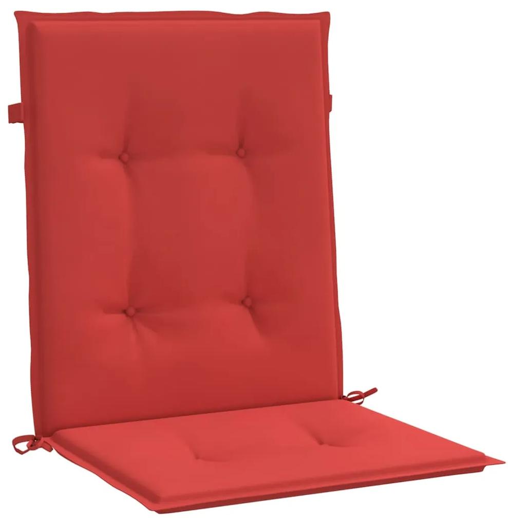 Perne scaun de gradina, 6 buc., rosu, 100 x 50 x 3 cm 6, Rosu, 100 x 50 x 3 cm