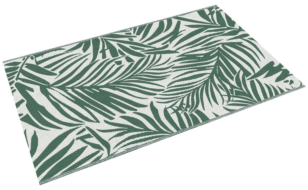Outsunny Covor de Exterior pentru Balcon și Terasă, Rezistent la Raze UV, 152x243 cm, Verde și Alb | Aosom Romania