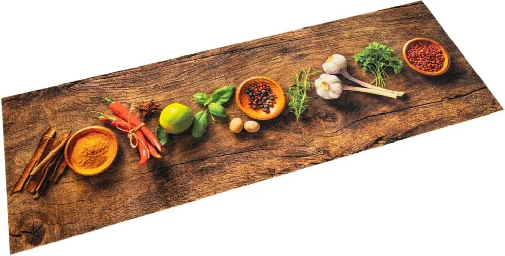 vidaXL Covor de bucătărie lavabil Spices, 60x300 cm, catifea
