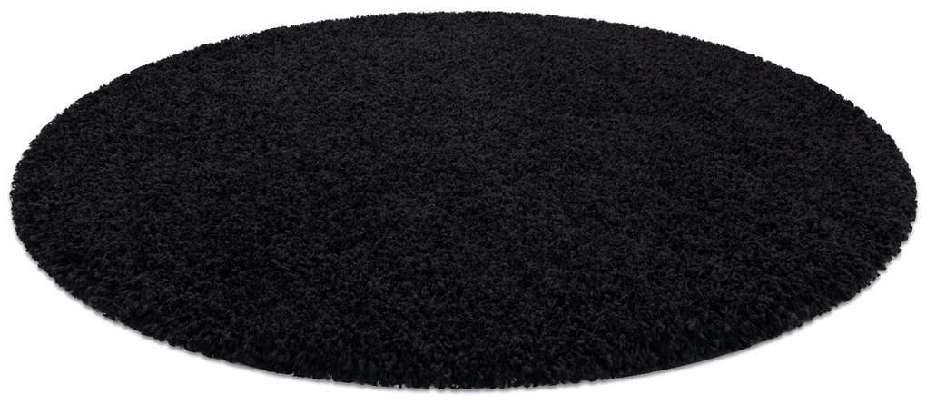 Covor SOFFI cerc shaggy 5cm negru