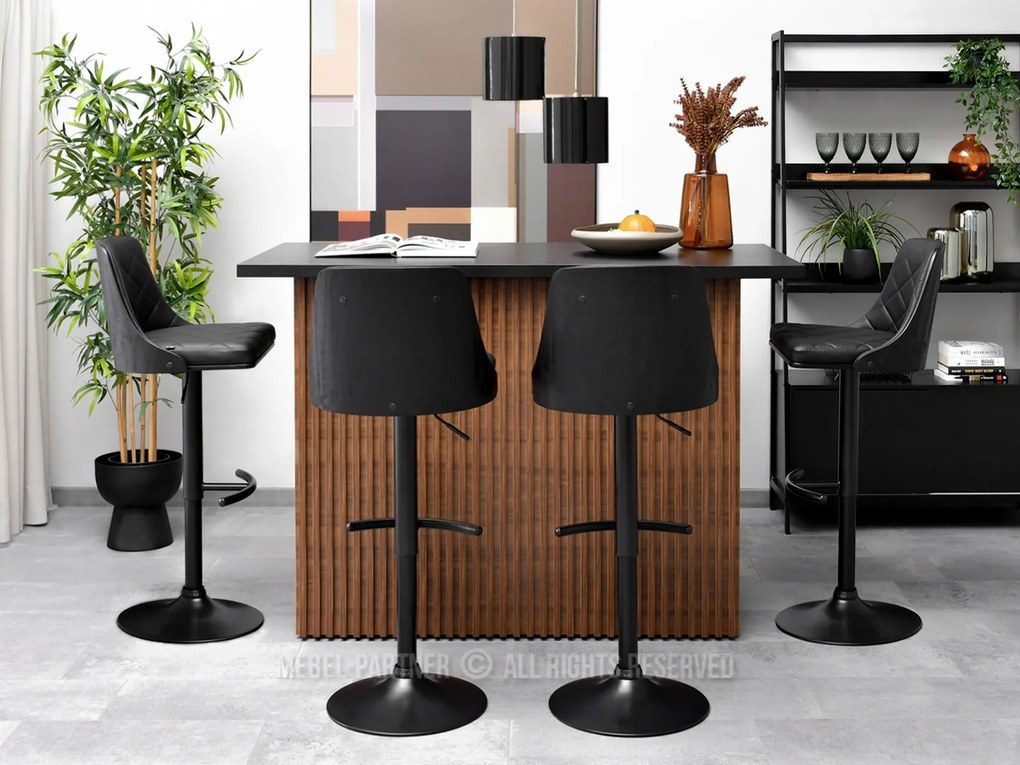 Scaun Haire (lemn negru + negru). 1110584