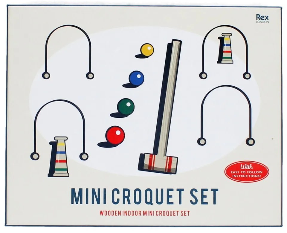 Joc crichet de masă Mini Croquet Set – Rex London