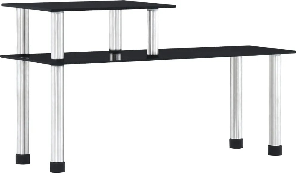 vidaXL Raft de bucătărie, negru, 45x16x26 cm, sticlă securizată