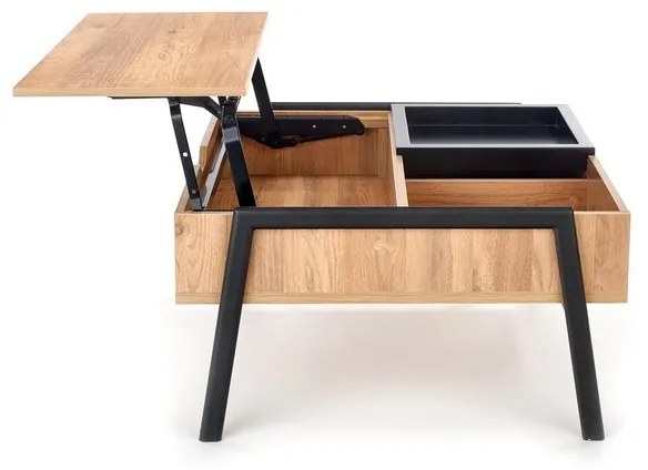 Masa de cafea Podium, lemn natural/negru