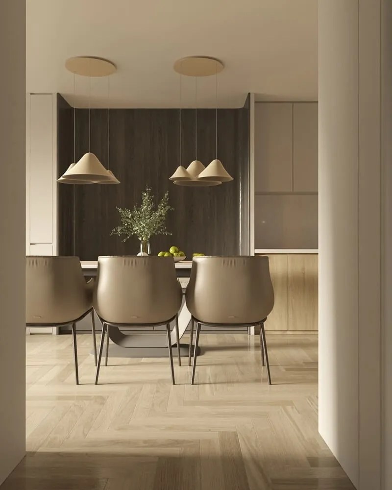Lustra suspendata design modern Bellmond crem