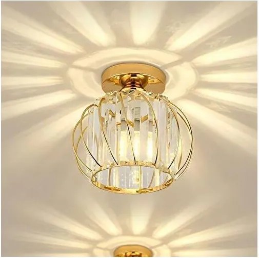 Plafonieră BELLA 1xE27/40W/230V, Ø 20 cm, culoare aurie
