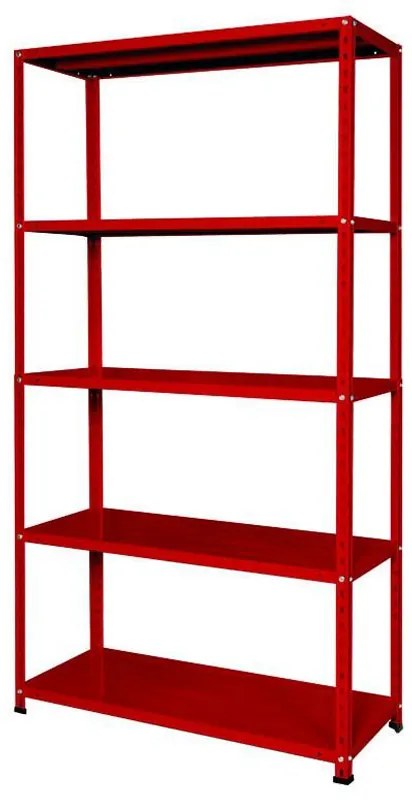 Etajera rosie metalica cu 5 rafturi, 100x40x188 cm