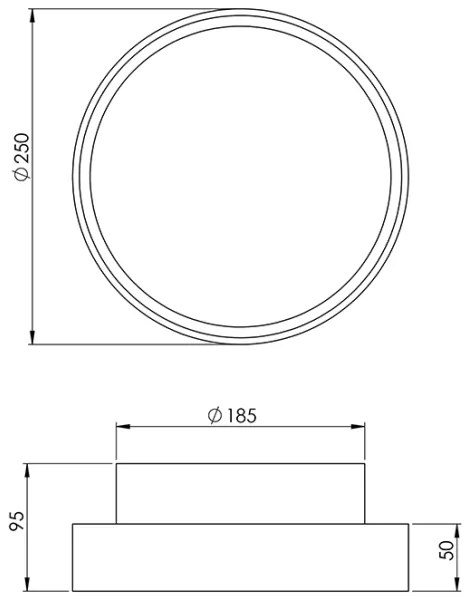 Fabas 3229/61/102 - Plafoniera baie HATTON 1xE27/42W/230V IP65