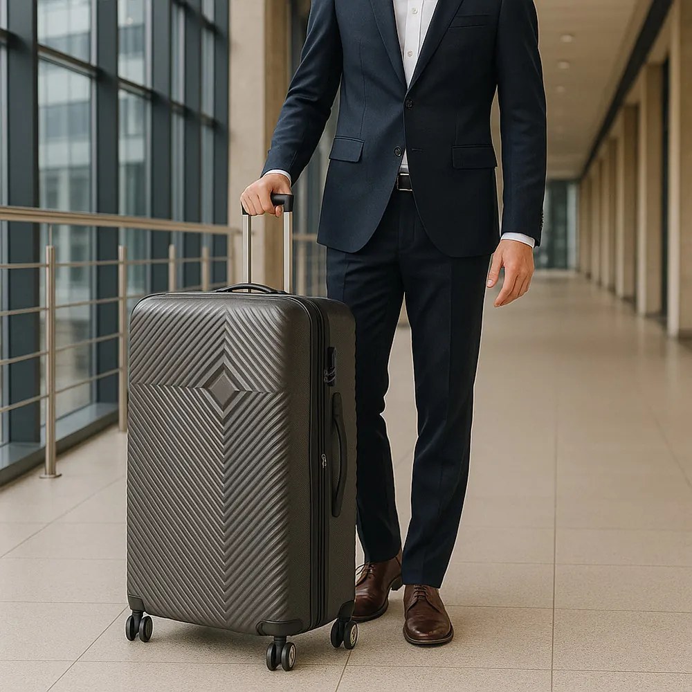TraveLux Pro XVI gurulós bőrönd szett szürke