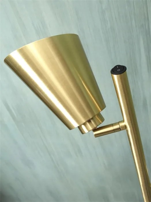 Lampadar, Lampa de podea cu doua spoturi directionabile Bremen auriu