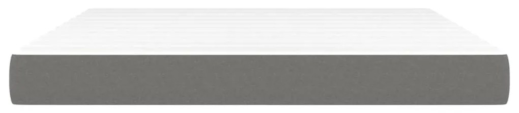 Saltea de pat cu arcuri, gri inchis, 180x200x20 cm, textil Morke gra, 180 x 200 cm