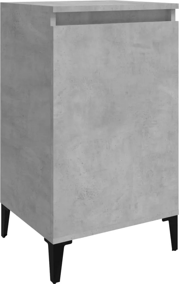 vidaXL Noptieră, gri beton, 40x35x70 cm, lemn prelucrat