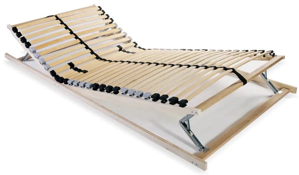 vidaXL Bază de pat cu șipci, 28 șipci, 7 zone, 70 x 200 cm