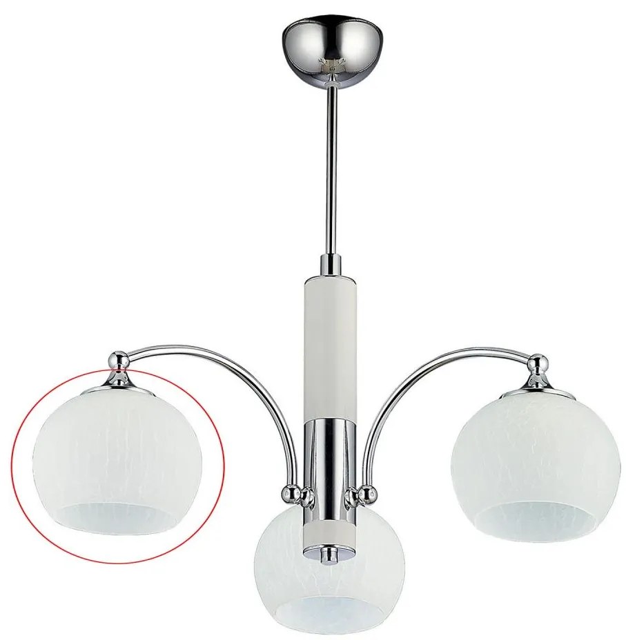 Abajur universal de rezervă din sticlă Jupiter LARGO E27 d. 15 cm alb