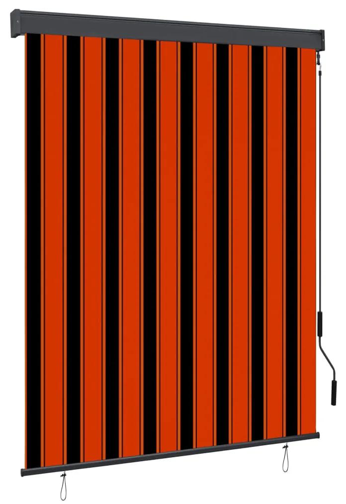 vidaXL Jaluzea tip rulou de exterior, portocaliu și maro, 140 x 250 cm