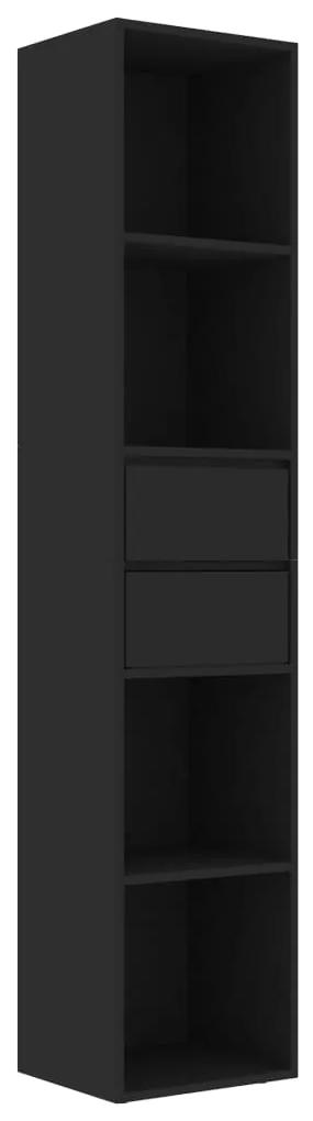 802868 vidaXL Bibliotecă, negru, 36x30x171 cm, lemn prelucrat