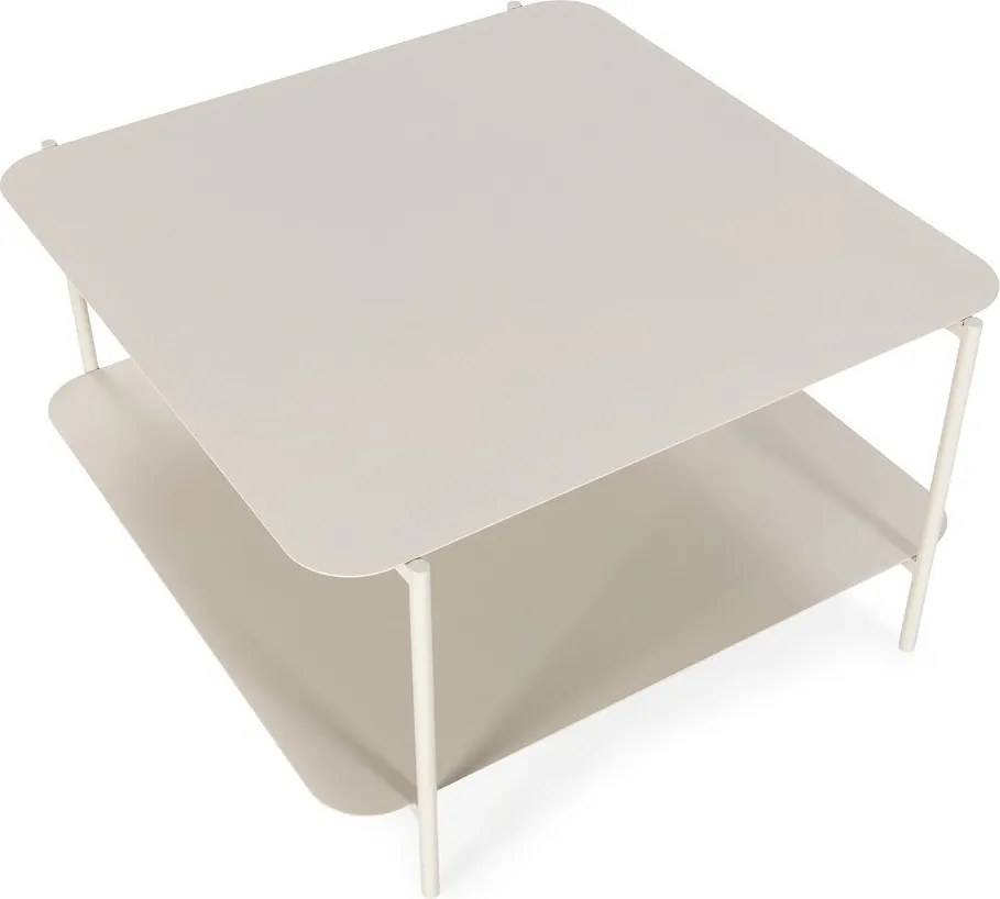 Măsuță de cafea crem din metal 70x73 cm Beatrix – MOME