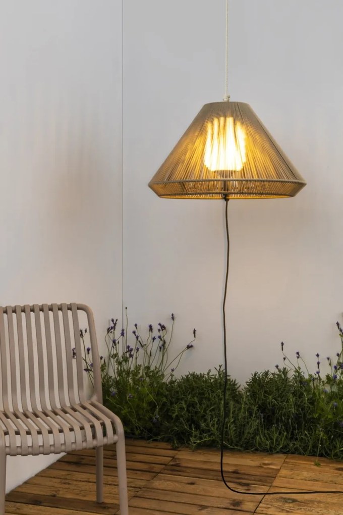 Lampa/Pendul portabil iluminat exterior decorativ SAIGON hole cap C70 gri/bej