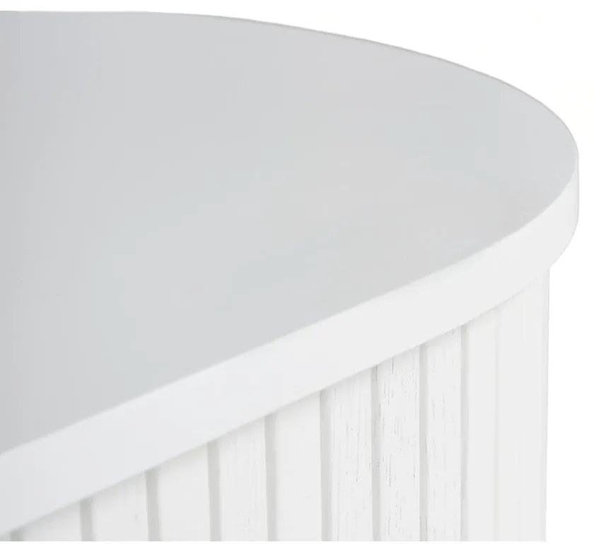 Măsuță de cafea albă cu aspect de lemn de stejar 60x120 cm Nola – Unique Furniture