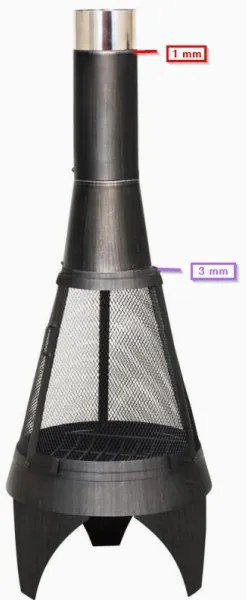 Șemineu de grădină COLORADO MESH 160 cm