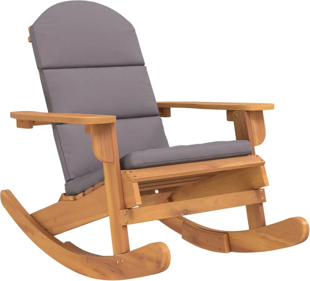 vidaXL Scaun de grădină Adirondack cu perne, lemn masiv acacia
