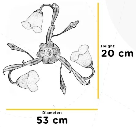 Plafonieră LUCREZIA 3xE14/6W/230V bronz ONLI