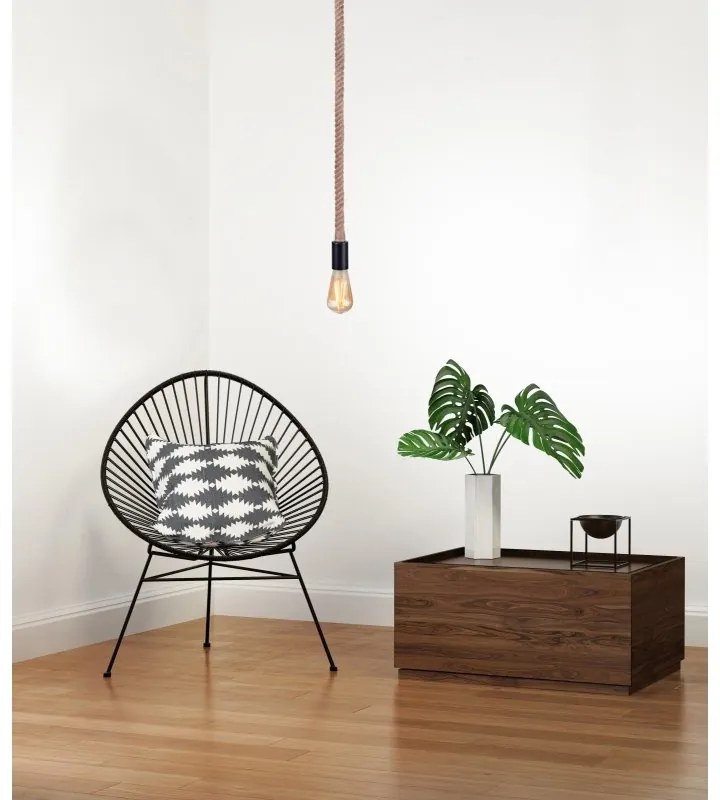 Pendul design industrial ULLEU negru, maro 10cm