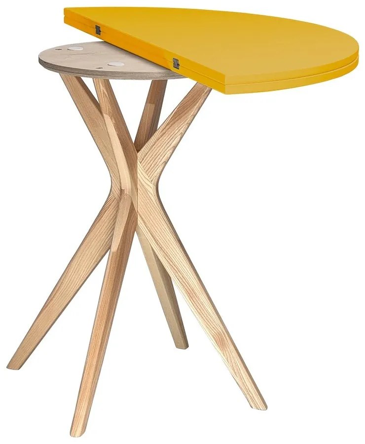 Masă de dining rotundă extensibilă 45x90 cm Jubi – Ragaba