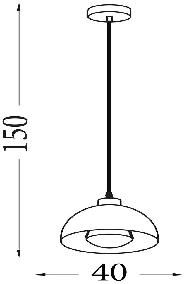 Lustra suspendata stil industrial Mars Crem 40cm