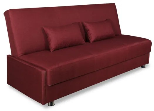 Canapea Extensibila Cu Lada Depozitare Ischia, Rosu, 202 x 88 x 94 Cm