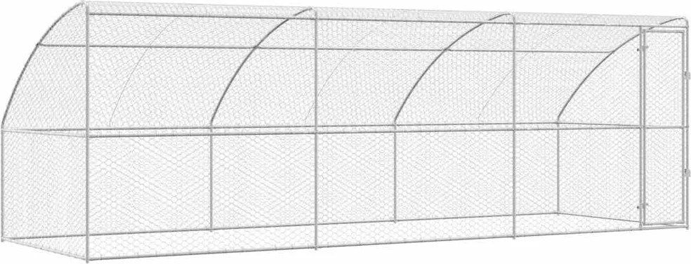 vidaXL Cușcă pentru câini 3 pcs Argintiu 6 x 2 x 2 m Oțel galvanizat