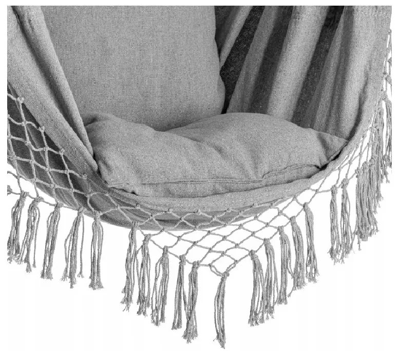 Scaun suspendat gri PALAK cu suport negru