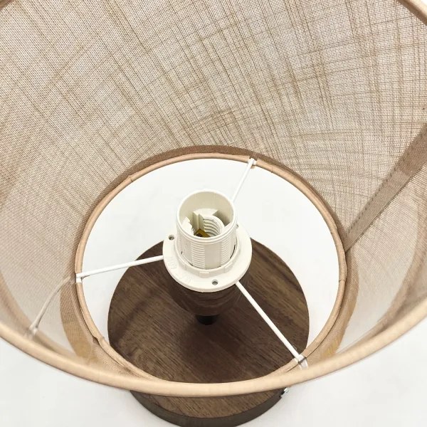 Lustră LED aplicată Brilagi ANTHONY 1xE14/60W/230V stejar nuc/bej