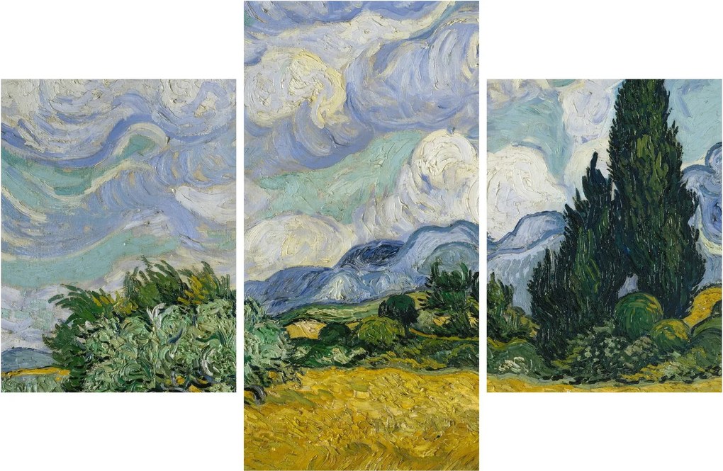Tablou - Vincent van Gogh, Wheat Field with Cypresses, reproducere (90x60 cm)