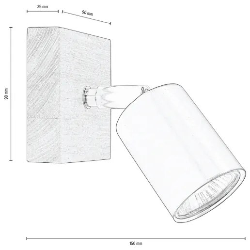 Spot de perete Spot-Light DO2910151 MANARA 1xGU10/5W/230 pin