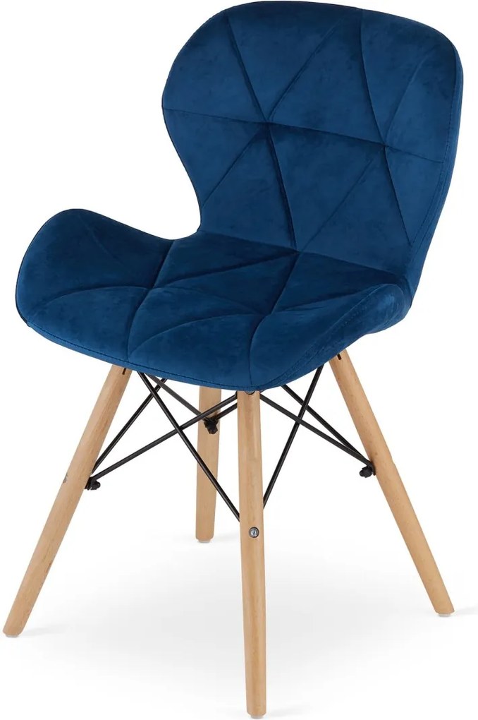 Scaun albastru LAGO VELVET