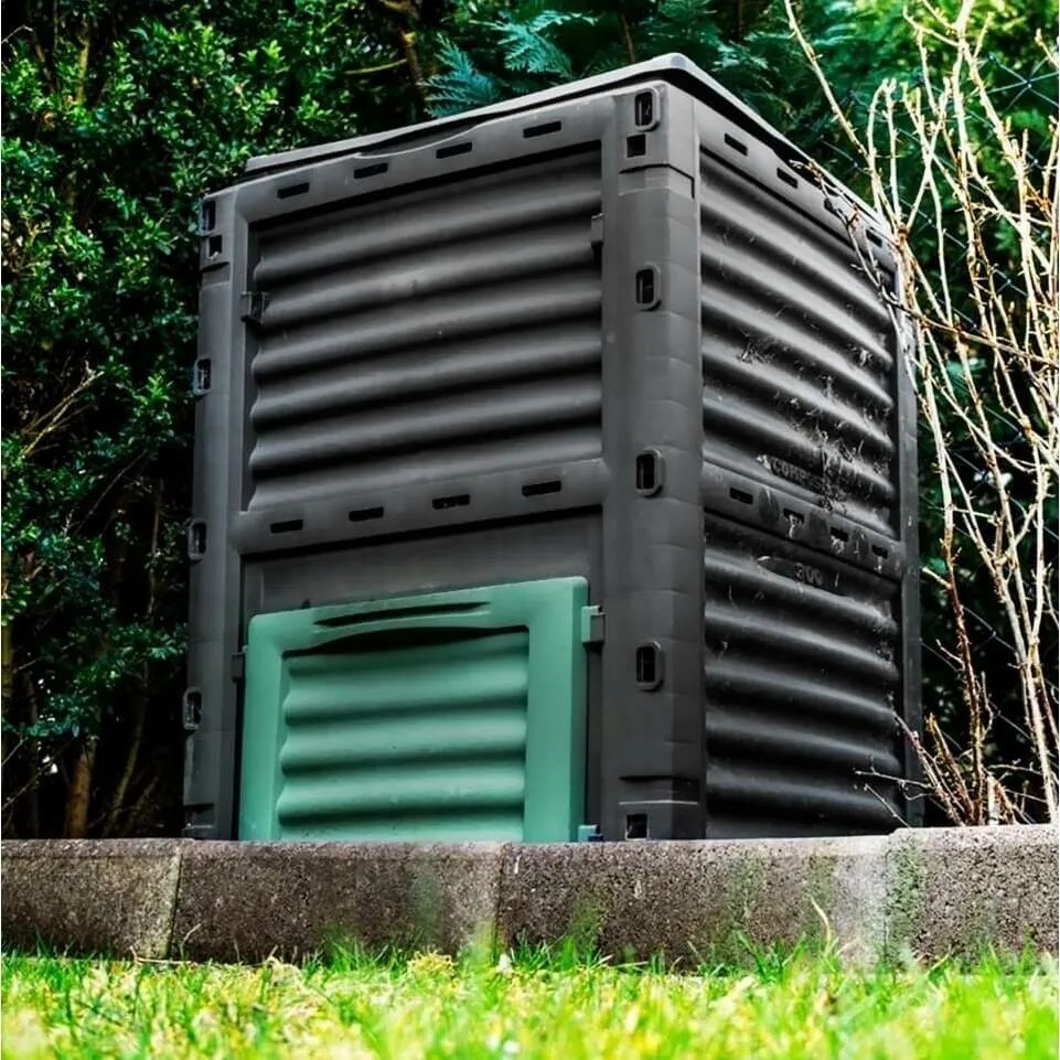 Composter, 300 l, negru, 80 x 59 x 60 cm